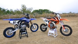 Yamaha YZ65 versus KTM 65SX  Dirt Bike Magazine [upl. by Ennayrb]