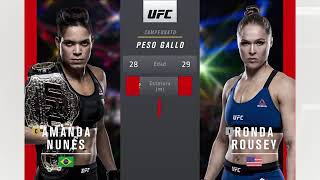 Ronda rousey vs amanda nunes en español [upl. by Bronder529]