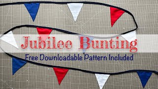 How to make party bunting  Free Sewing Pattern Included [upl. by Specht]