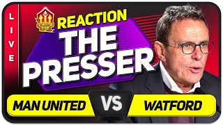 RANGNICK PRESS CONFERENCE REACTION MANCHESTER UNITED vs WATFORD [upl. by Kraft]