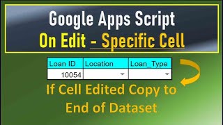 Google Apps Script On Edit to Specific Cell [upl. by Ketty]