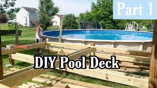 How To Build A Deck Around A Pool  Part 1 [upl. by Evyn946]