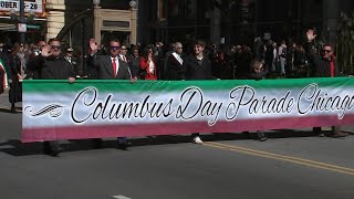 Columbus Day Parade returns to Chicagos Loop [upl. by Eanerb]