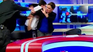 Politicians fight during live TV debate [upl. by Adnilim33]