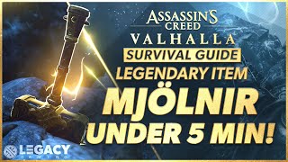 How To Find Mjolnir  Legendary Weapon  Assassins Creed Valhalla Survival Guide [upl. by Nalloh737]