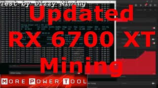 Updated RX 6700 XT ETH Mining Undervolting Overclocking MorePowerTool [upl. by Anoik]