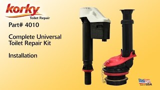 How to install a Complete Universal Toilet Repair Kit Install by Korky [upl. by Arimlede]