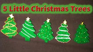 Christmas songs for children  5 Little Christmas Trees  Littlestorybug [upl. by Nnahoj]