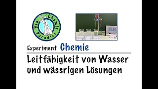 Experiment Chemie – Leitfähigkeit von Wasser und wässrigen Lösungen [upl. by Waly]