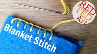 Blanket Stitch How To  Basic Sewing Embroidery amp Hand Sewing [upl. by Chrisy]