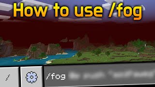 How to use fog command NEW in 11610054 Minecraft PE [upl. by Julian]