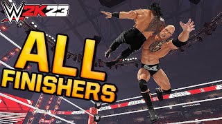 WWE 2K23 All Finishers [upl. by Luhey]