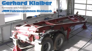 LKW Rahmenrichtbank Rahmen richten [upl. by Airretnahs]