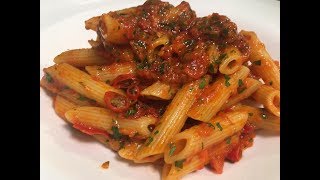 Receta de Pasta con Salsa Arrabbiata Original Italiana [upl. by Marigold]