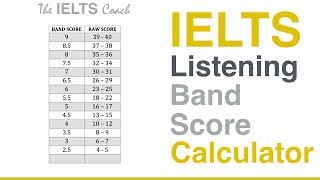 IELTS Listening Band Score Calculator [upl. by Akinyt]