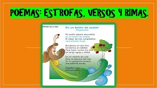 POEMA ESTROFAS VERSOS Y RIMAS [upl. by Leroi]