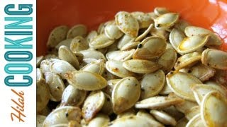 How to Roast Pumpkin Seeds  Hilah Cooking [upl. by Muriel736]