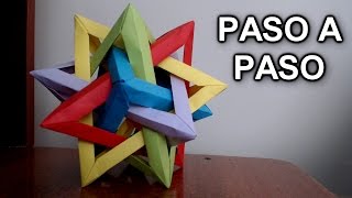 Tetraedro Intersectado De Origami ¡TUTORIAL FACIL  Intersecting Tetrahedra Origami [upl. by Nadeen]