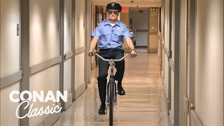 Conan Becomes A Security Guard  Late Night with Conan O’Brien [upl. by Shandee83]