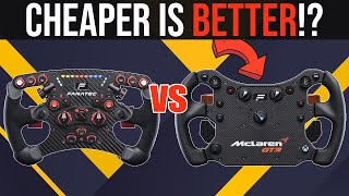 Fanatec CSL Elite McLaren GT3 V2 vs ClubSport Steering Wheel Formula V2  REVIEW [upl. by Nyllek]