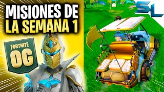 Como COMPLETAR TODAS las MISIONES DE LA SEMANA 1 TEMPORADA OG 5 FORTNITE [upl. by Adnotal]