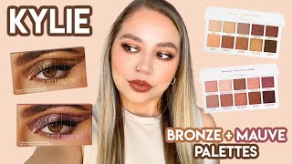 KYLIE COSMETICS BRONZE  MAUVE PALETTES  SWATCHES REVIEW  TUTORIAL  Makeupbytreenz [upl. by Schaefer]