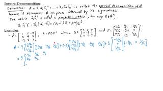 Linear Algebra  Spectral Decomposition [upl. by Jase]