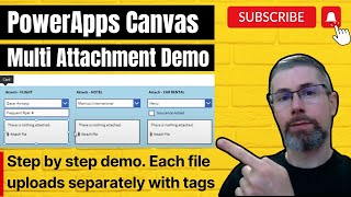 PowerApps Canvas  Multi Attachment Demo [upl. by Azyl216]