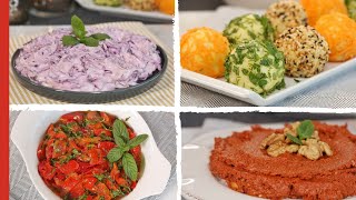 5 Delicious Turkish Meze Recipes ⚡ Easy amp Quick Turkish Appetizers [upl. by Maxfield]