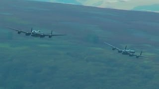 THE TWO LANCASTERS OVER DERWENT RESERVOIR [upl. by Yemiaj140]