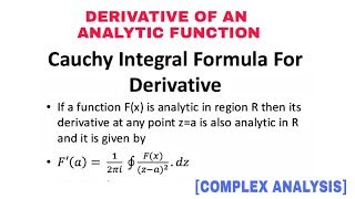 DERIVATIVE OF AN ANALYTIC FUNCTION 🔥 [upl. by Ynohtnael]