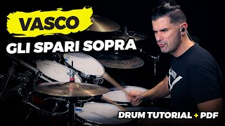 VASCO ROSSI  Gli Spari Sopra  LEZIONE DI BATTERIA Gregg Bissonette  PDF 498 [upl. by Galligan]