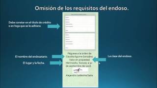 Requisitos legales del endoso y su omisión [upl. by Dubenko177]