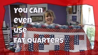 Make a 3 Yard Quilt using Fat Quarters and the Rickrack Pattern [upl. by Darrell777]