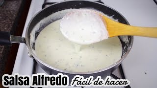 SALSA ALFREDO CASERA PARA PASTAS  receta facil [upl. by Nirahs]