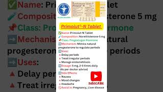 PrimolutN Norethisterone Tablets drxpharmacy2024 [upl. by Atterahs]