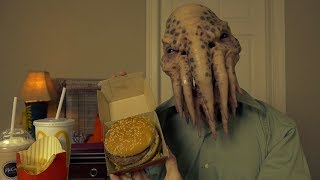 Cthulhu Tries McDonalds Big Mac Meal  ASMR [upl. by Jaella446]