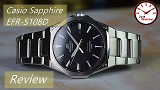 Casio Edifice Sapphire Review EFRS108D [upl. by Katz605]