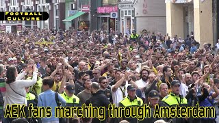 AEKfans marching through Amsterdam [upl. by Dias520]