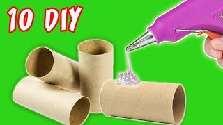 10 DIY CHRISTMAS RECYCLED DECORATION  CRAFTS WITH ROLLS TOILET PAPER  aPasos Crafts DIY [upl. by Hoban]