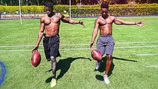 CHALLENGING NFL PUNTER MARQUETTE KING TO A 1V1 [upl. by Akimad205]