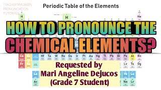 HOW TO PRONOUNCE THE 118 ELEMENTS IN PERIODIC TABLE  Teacher Maureen [upl. by Fletch810]