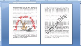 How to Insert Watermark in MS Word Picture amp Text [upl. by Tatiania]