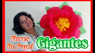 DIY  Como Hacer Flores De Papel Crepe  GIGANTES [upl. by Jessamine]