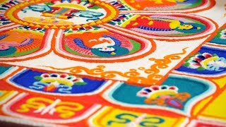 Sand mandala Tibetan Buddhist ritual [upl. by Siegel]