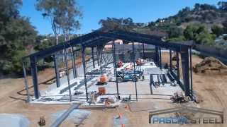 Time Lapse of Steel Building Being Erected for Church in Bonita CA [upl. by Ardine980]