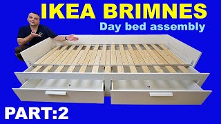 IKEA BRIMNES Day bed assembly instructions  PART 2 [upl. by Aihsilef]