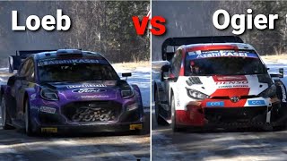 Rallye Monte Carlo 2022  Loeb vs Ogier EPIC BATTLE [upl. by Cohlier39]