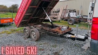 Homemade Dump trailer BUILD Tipper trailer [upl. by Naehs]