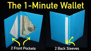 The Easy 1Minute Wallet Easiest Paper WalletCardHolder [upl. by Terrance]